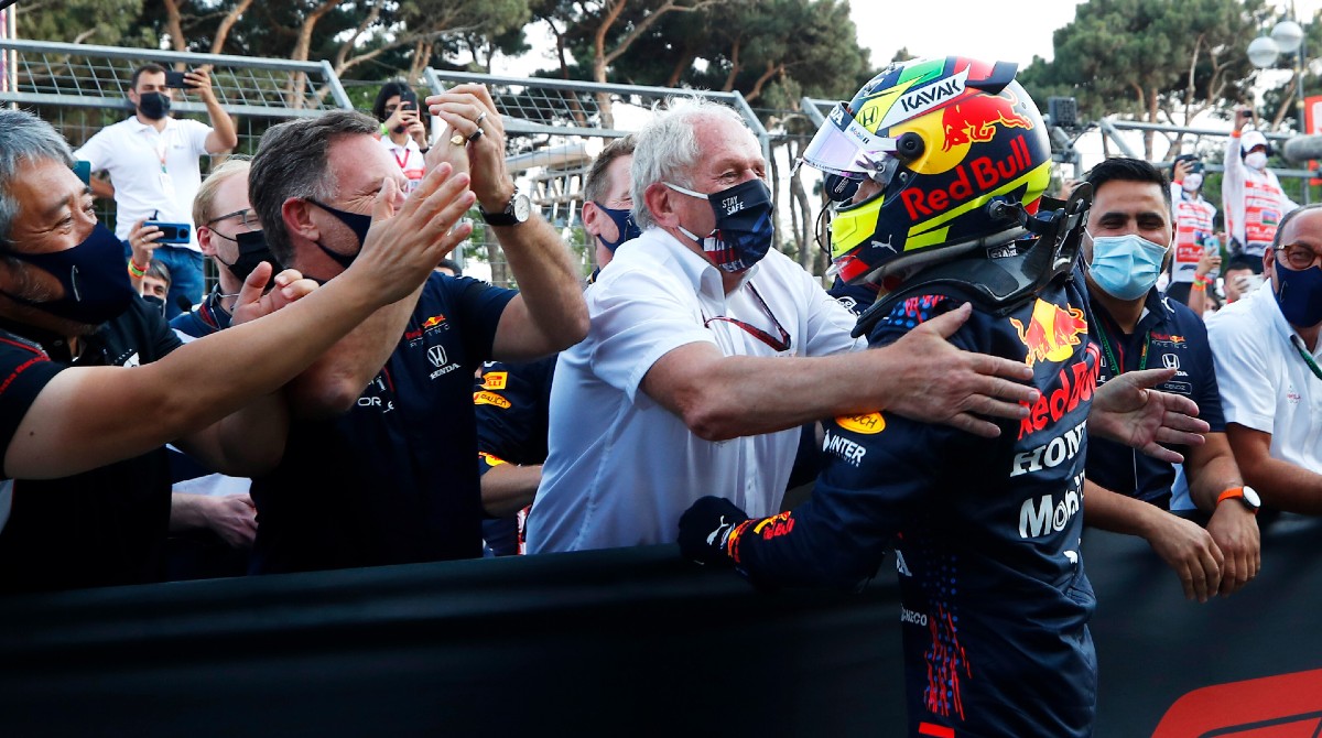 Helmut Marko tuvo acto heroico con Checo Pérez tras el GP de Bélgica (VIDEO)