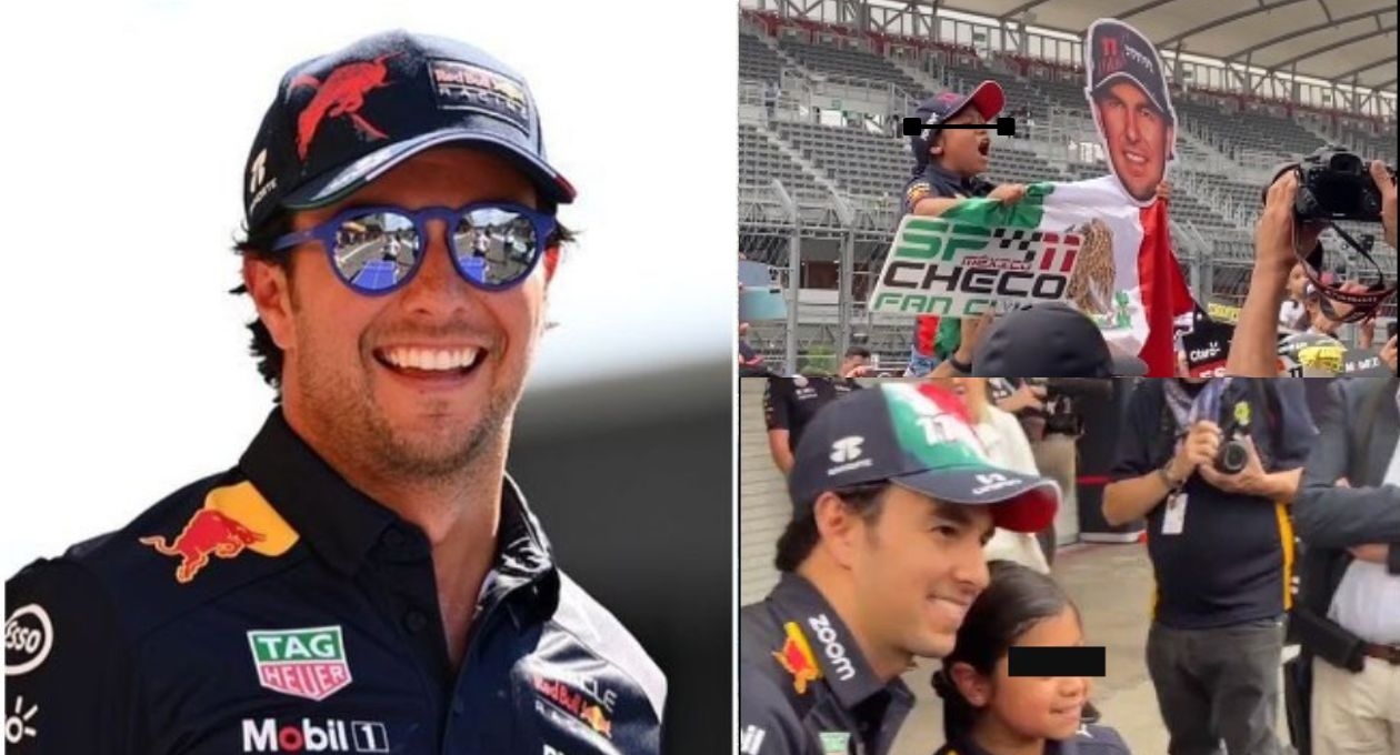 ‘Dios te bendiga’, niña se arroja a los brazos de ‘Checo’ Pérez en emotivo encuentro del GP de México