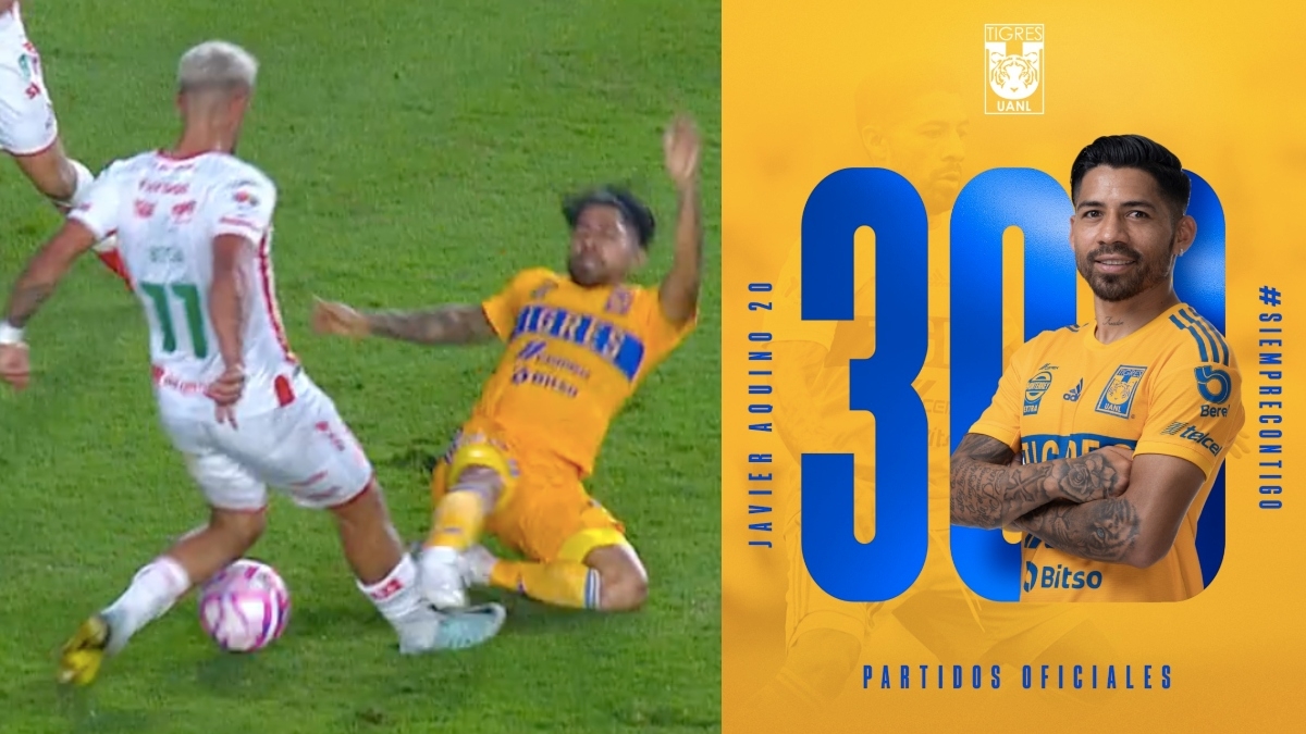 Aquino cumple 300 partidos con Tigres y los "festeja" siendo expulsado ante Necaxa
