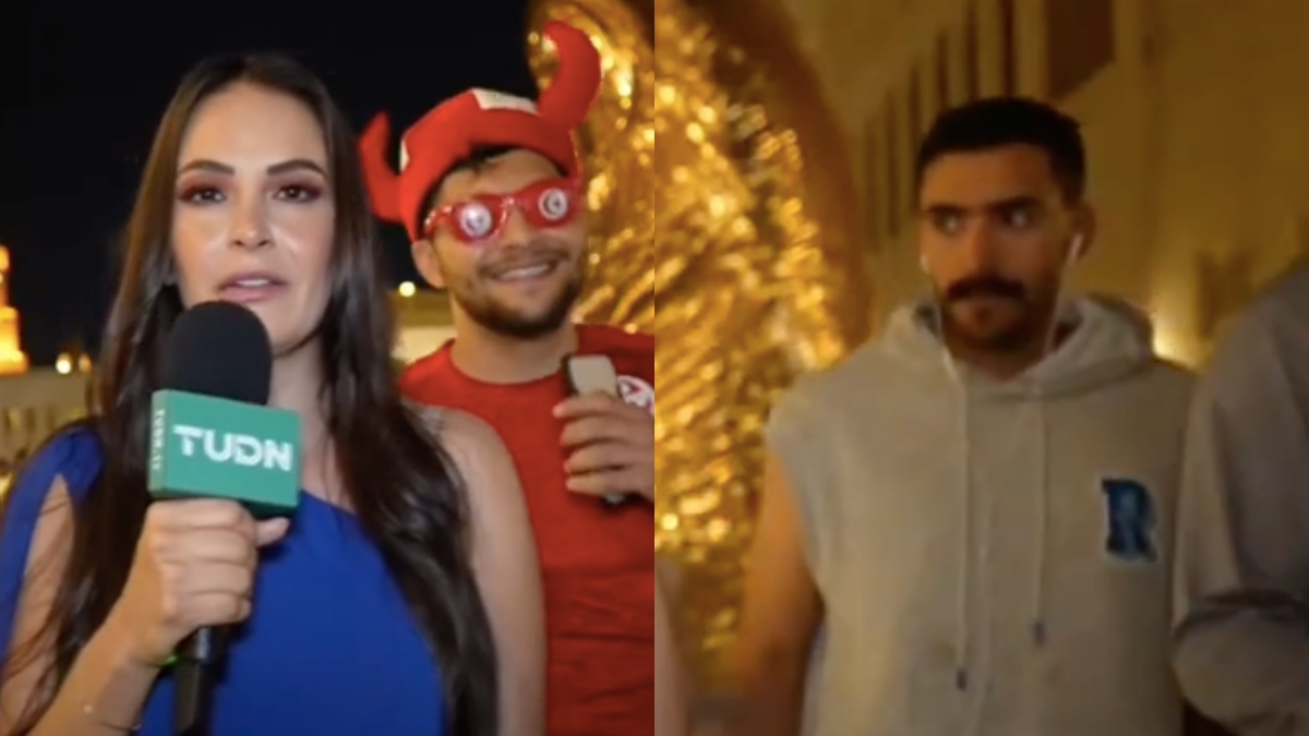 VIDEO: Aficionado en Qatar incomoda a Gina Holguín durante enlace en vivo
