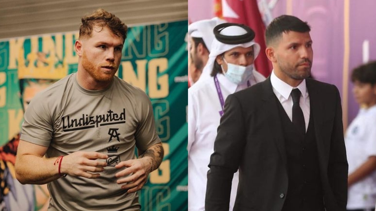 ‘Kun’ Agüero le responde a ‘Canelo’ tras amenazar a Messi por ‘patear’ jersey de México
