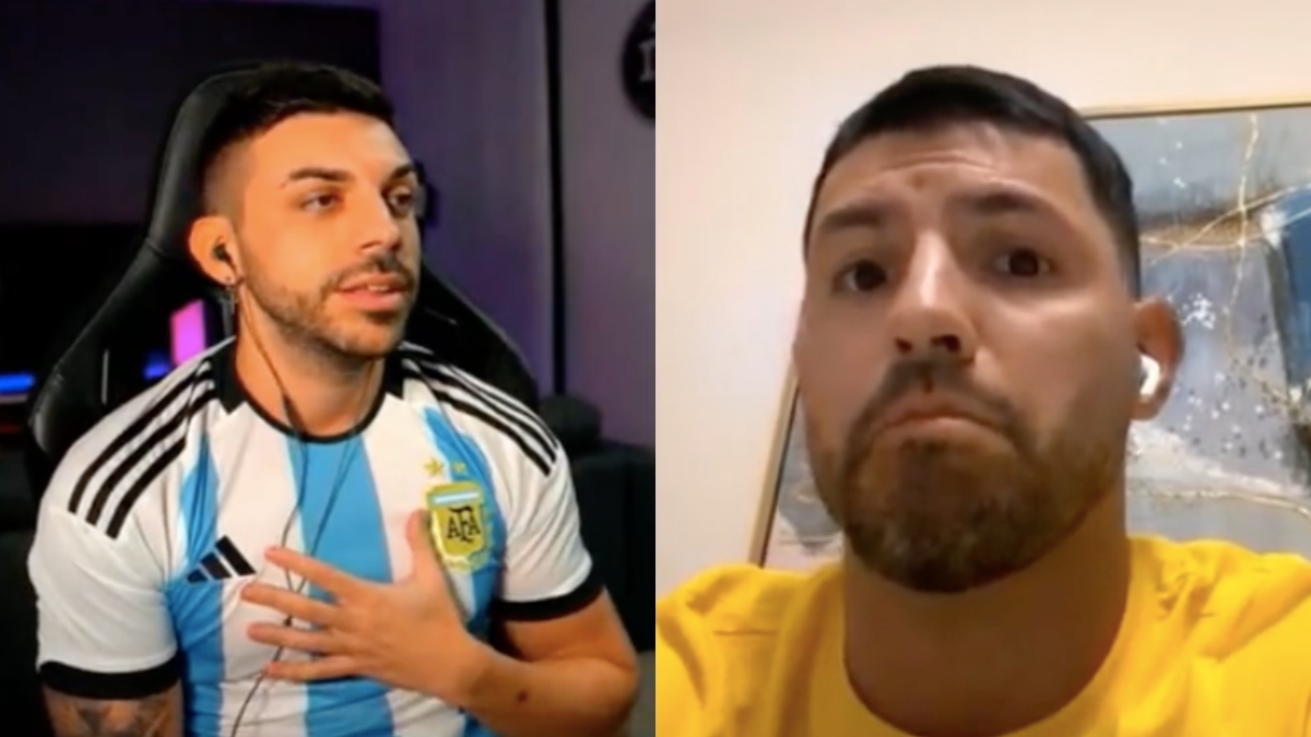 "Me caes del ort...", 'Kun' Agüero encara a youtuber español que criticó a Argentina