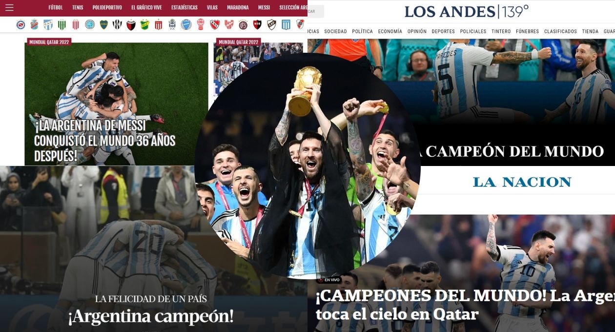 "Lion King": Argentina se corona en Qatar 2022 y acapara las portadas de todo el mundo