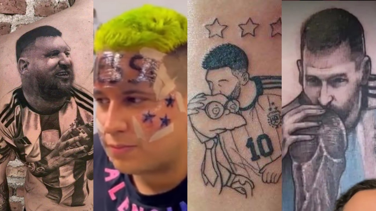 Los tatuajes más extraños de Lionel Messi y Argentina tras ganar el Mundial de Qatar 2022