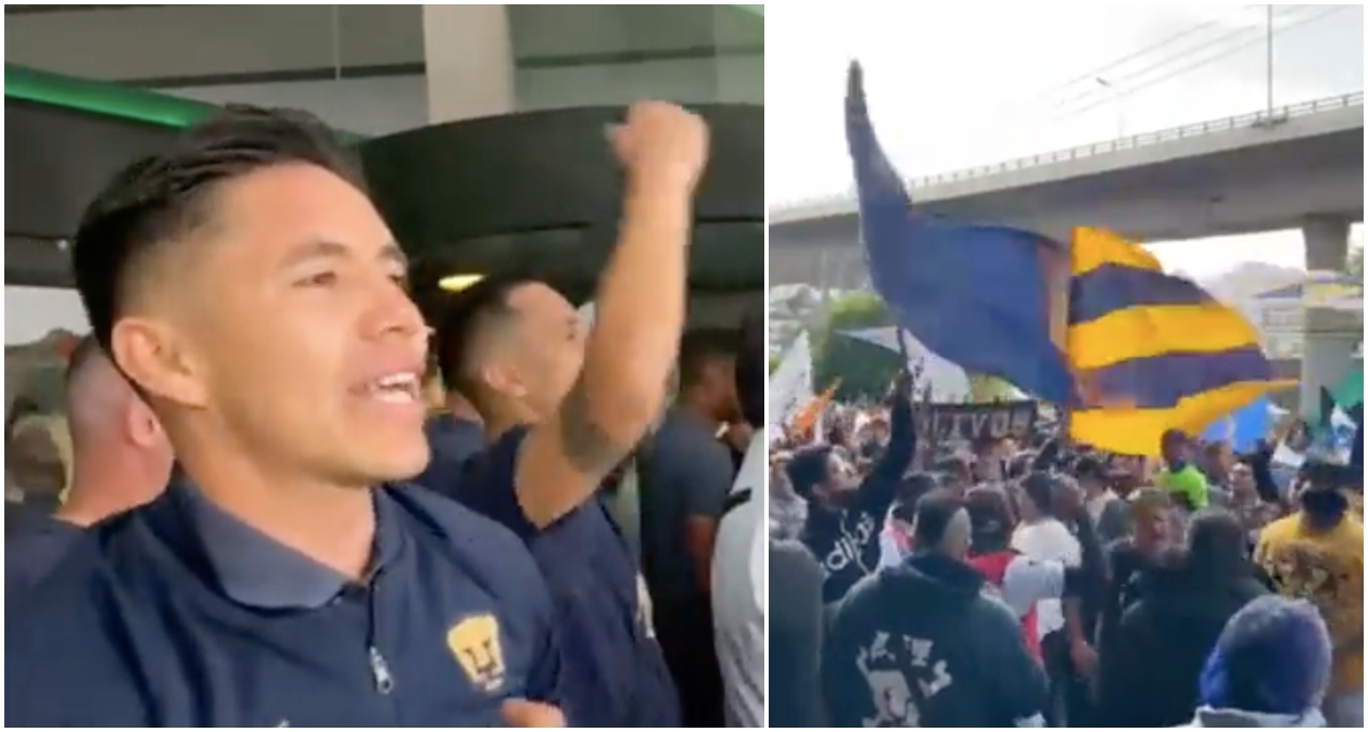 Captan a Efraín Velarde cantando a todo pulmón en la serenata de afición de Pumas