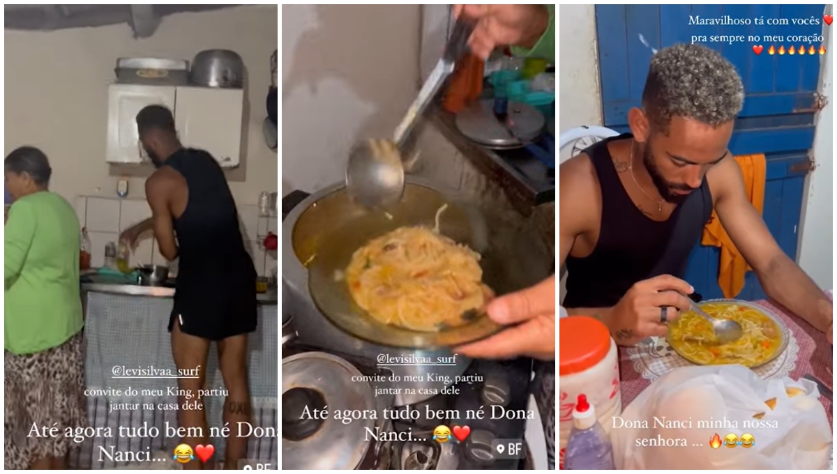 Matheus Cunha deja los lujos y regresa a comer un sopa de fideos con su familia | VIDEO