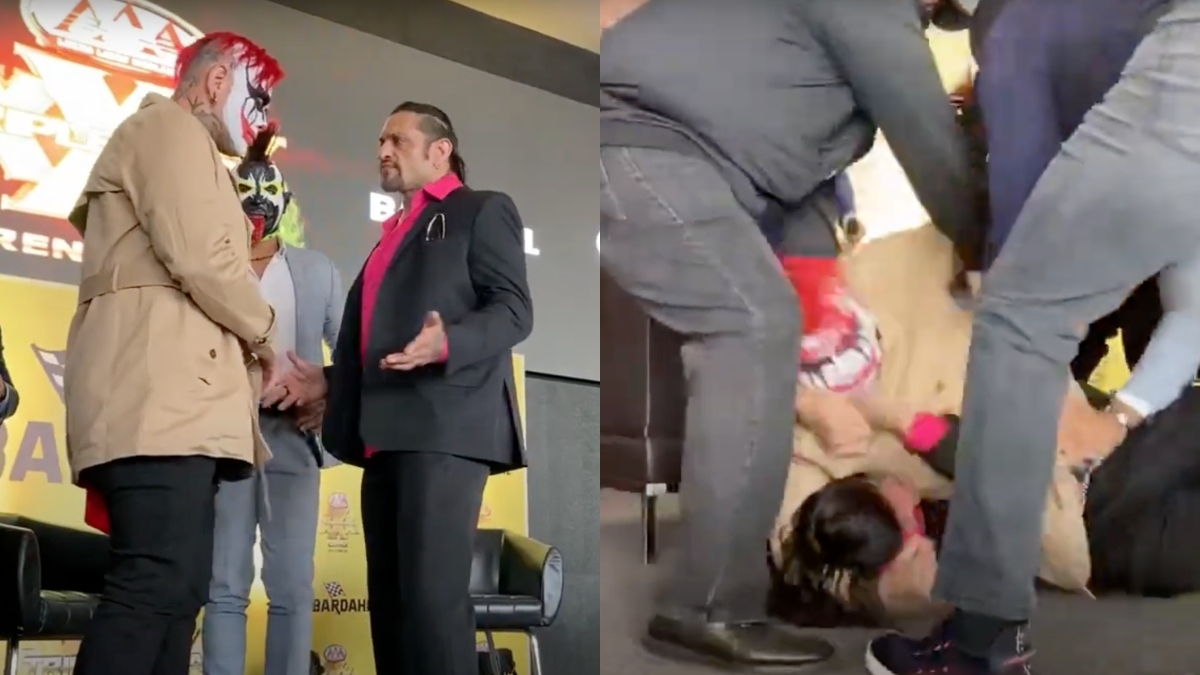 Pagano y Cibernético protagonizan bronca en conferencia de prensa para Triplemanía XXX