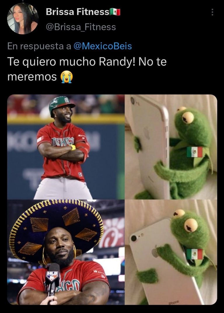 Captura de pantalla de memes de México y Arozarena.