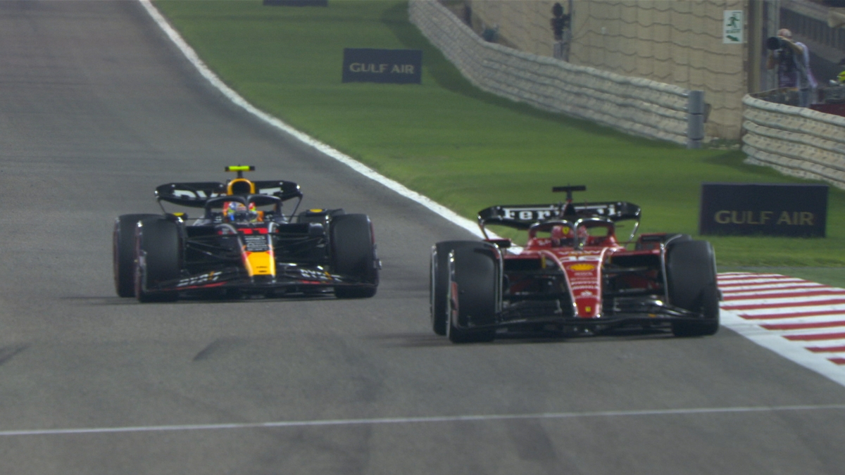 ‘Checo’ Pérez evita choque con Ferraris en inicio y sube a podio en GP de Bahréin; Verstappen gana