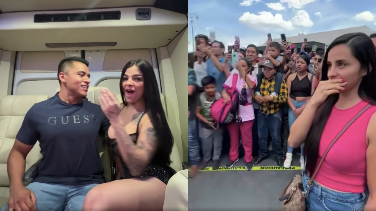 Joven ‘engaña’ a su novia y besa a Karely Ruiz… ¿por un auto?