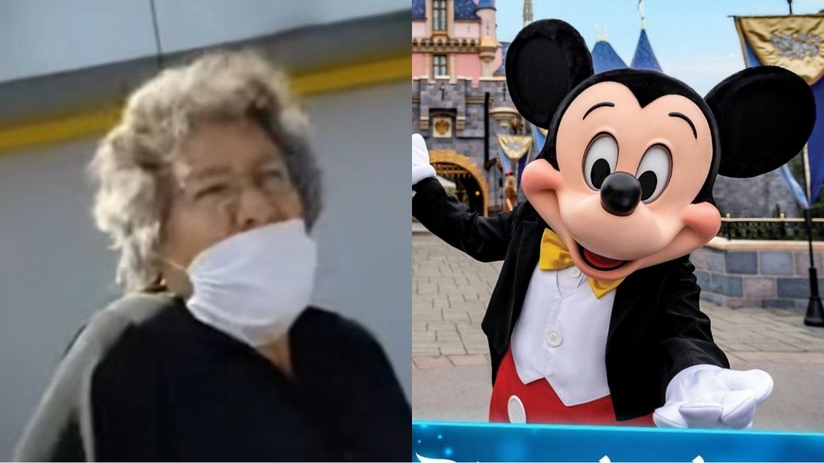 Señora con voz de Mickey Mouse se niega a pagar por golpear un coche (VIDEO)