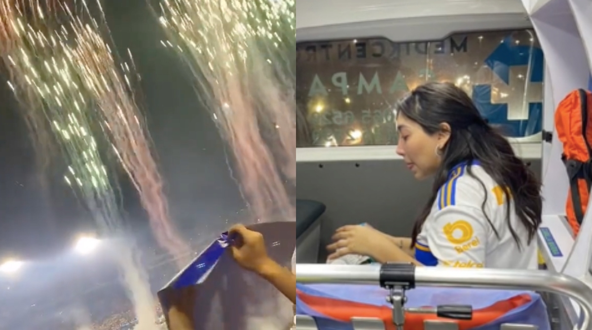 Aficionada de Tigres se pierde Final vs Chivas tras herida en el ojo por pirotecnia en el estadio