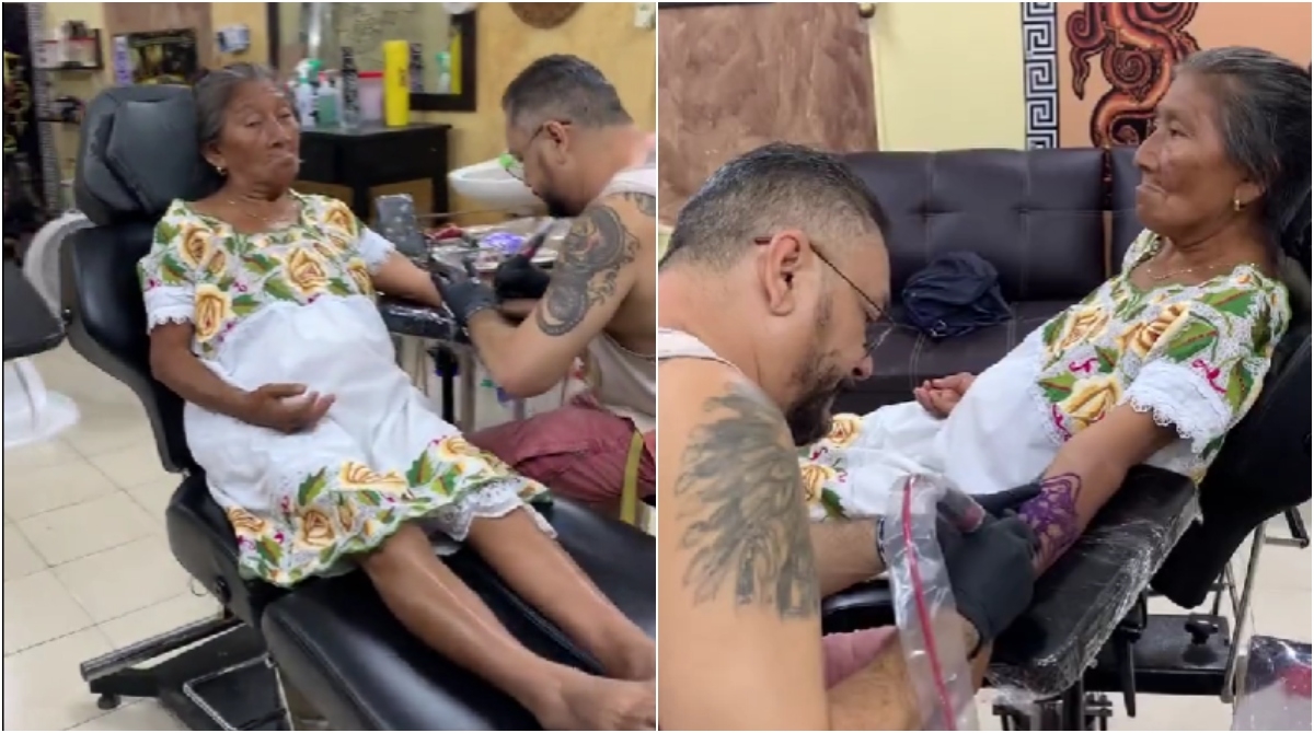 VIDEO: Abuelita se tatúa y se viraliza por no mostrar dolor; “qué gran valor”