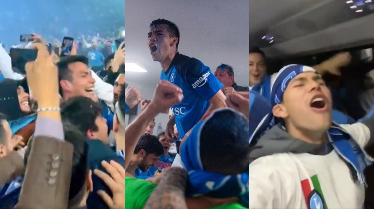 VIDEOS: ¿Fueron por tacos? Así festejaron el ‘Chucky’ Lozano y el Napoli el título de la Serie A