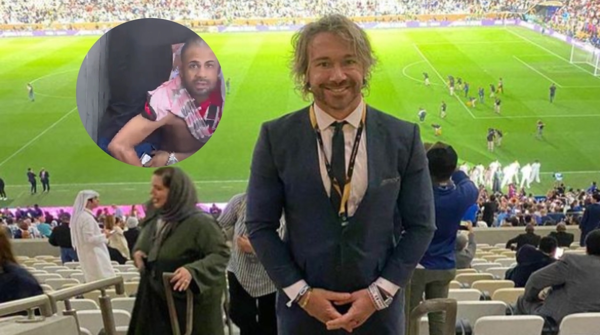 Roban celular a exfutbolista en celebración, se da cuenta quién es el ladrón y lo hace pagar (VIDEO)