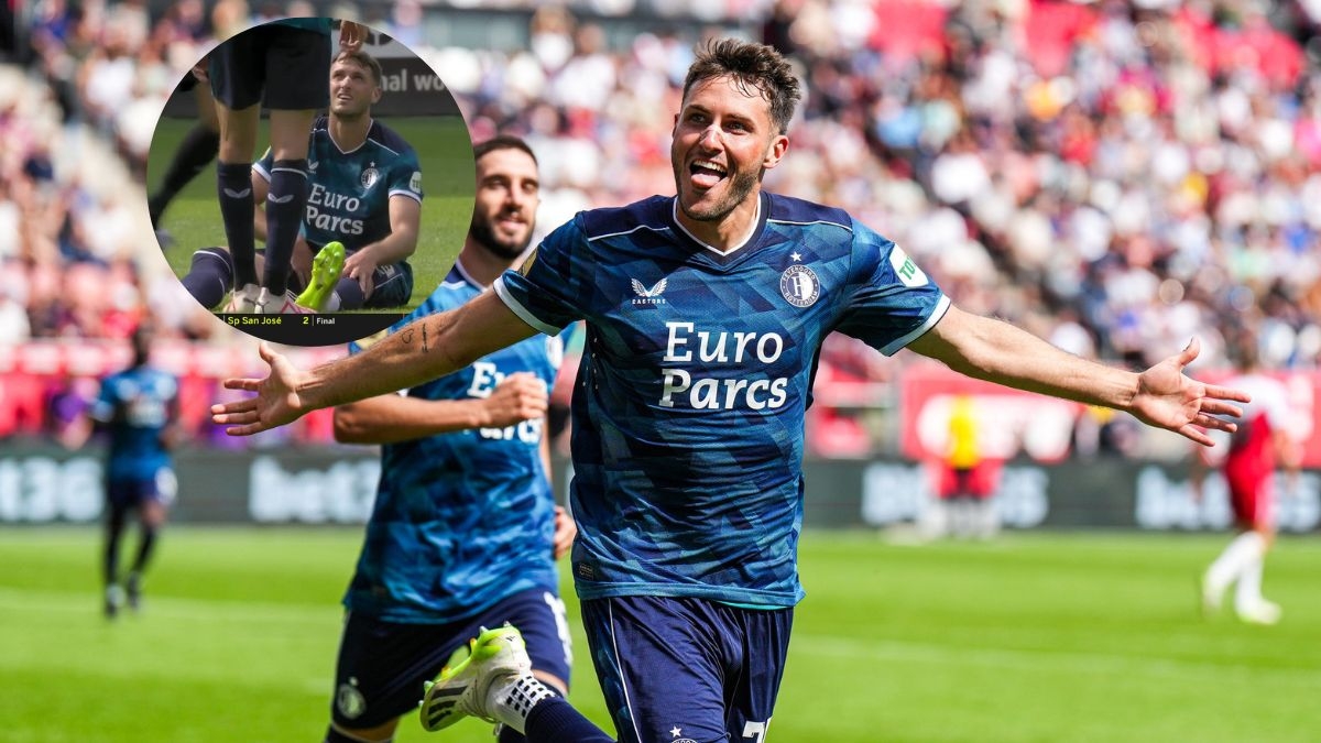 Santiago Giménez anota GOLAZO y sale lesionado en triunfo del Feyenoord (VIDEO)